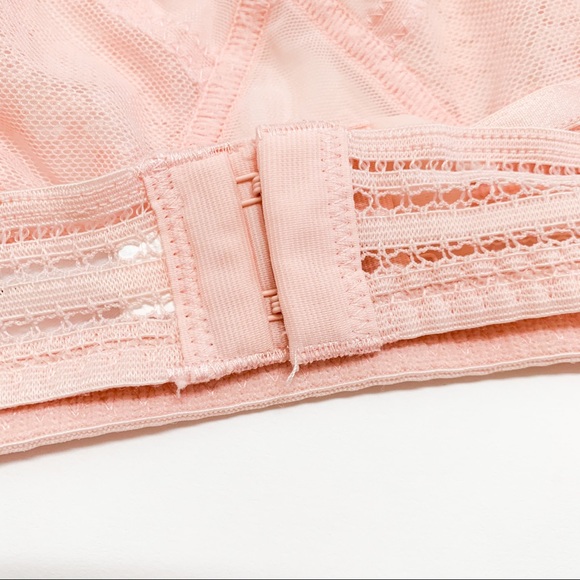 Lace Mesh Bralette Peach - Picture 6 of 9